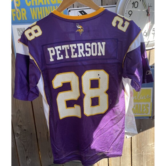 Vintage Minnesota Vikings Adrian Peterson Jersey Youth L #28 NFL Football - Picture 5 of 7